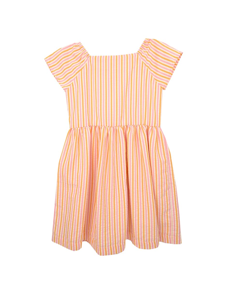 Vestido Ferrioni Mandarina manga regular para niña