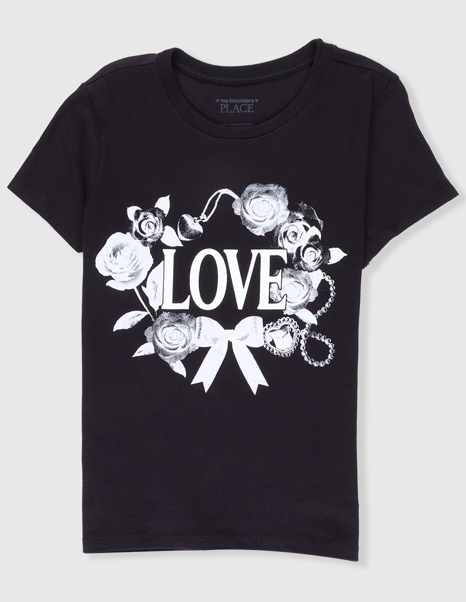 Playera manga corta para niña