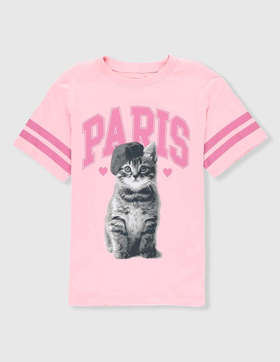 Playera manga corta para niña