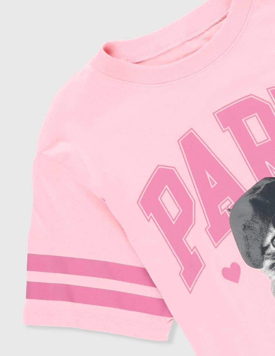 Playera manga corta para niña