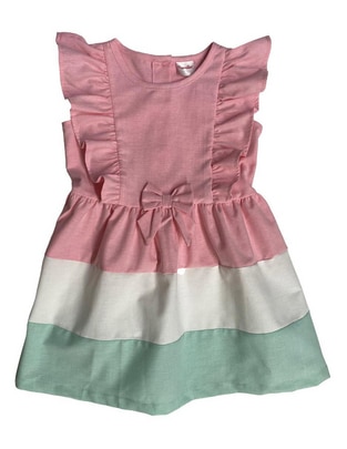 Vestido manga volantes para niña