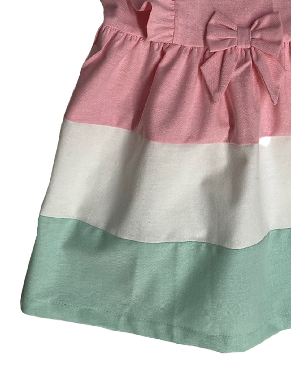 Vestido manga volantes para niña