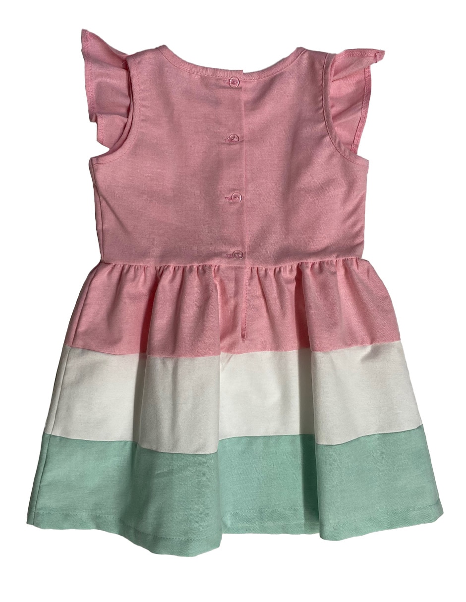 Vestido manga volantes para niña
