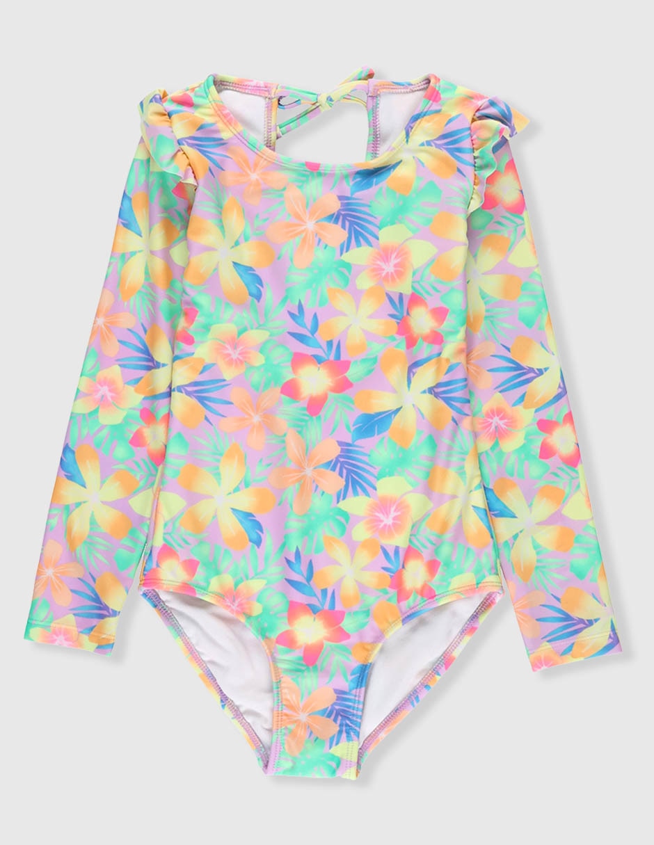 Wetsuit estampado floral para niña Wetsuit estampado floral para niña