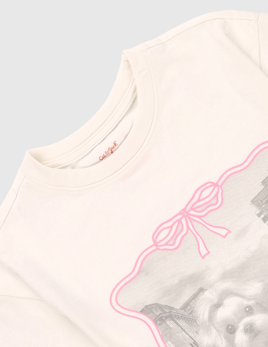 Playera Cat & Jack manga corta para niña