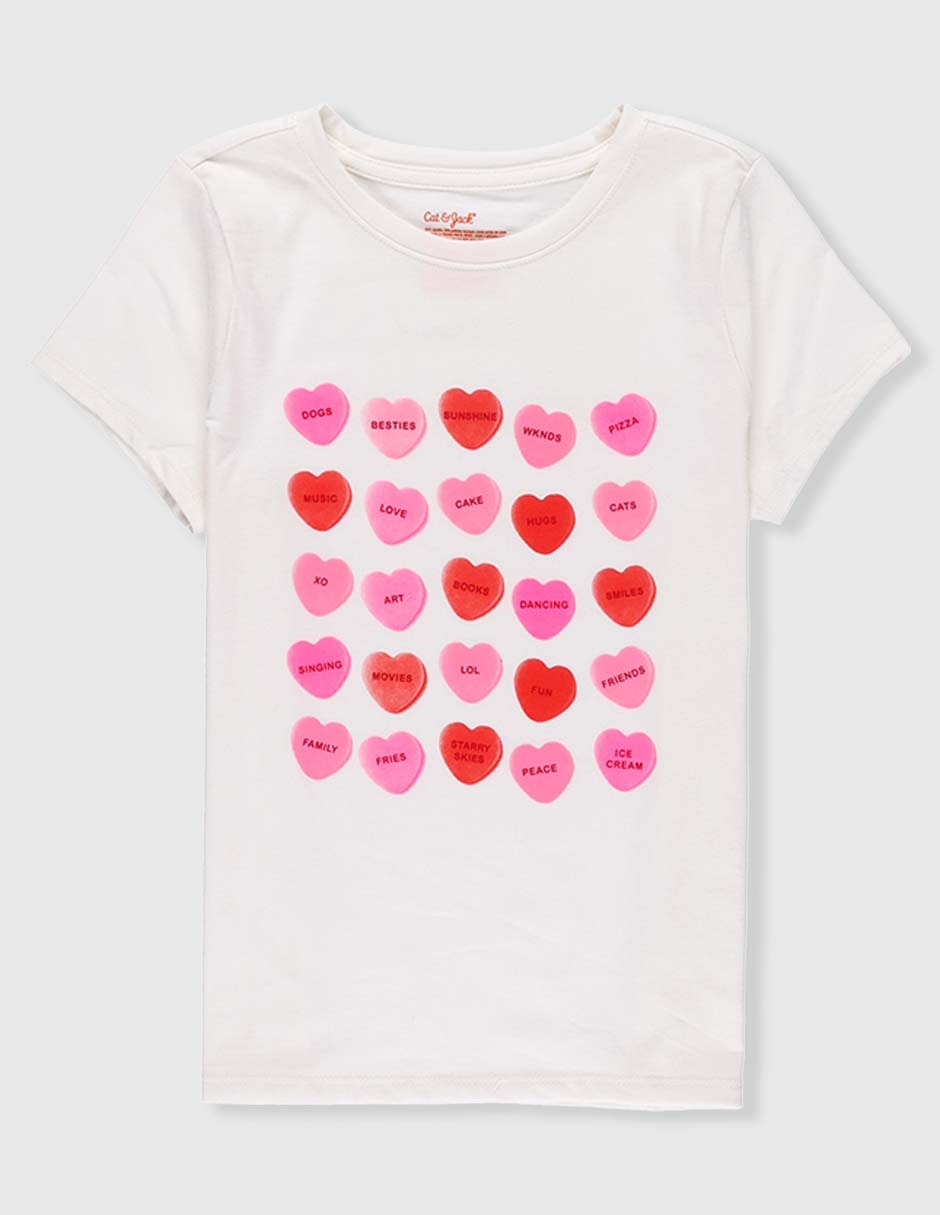 Playera Cat & Jack manga corta para niña
