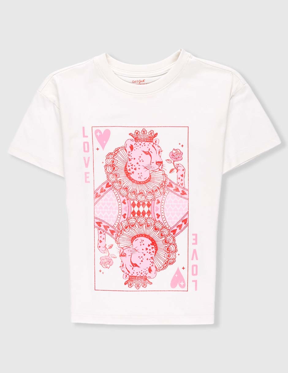 Playera Cat & Jack manga corta para niña