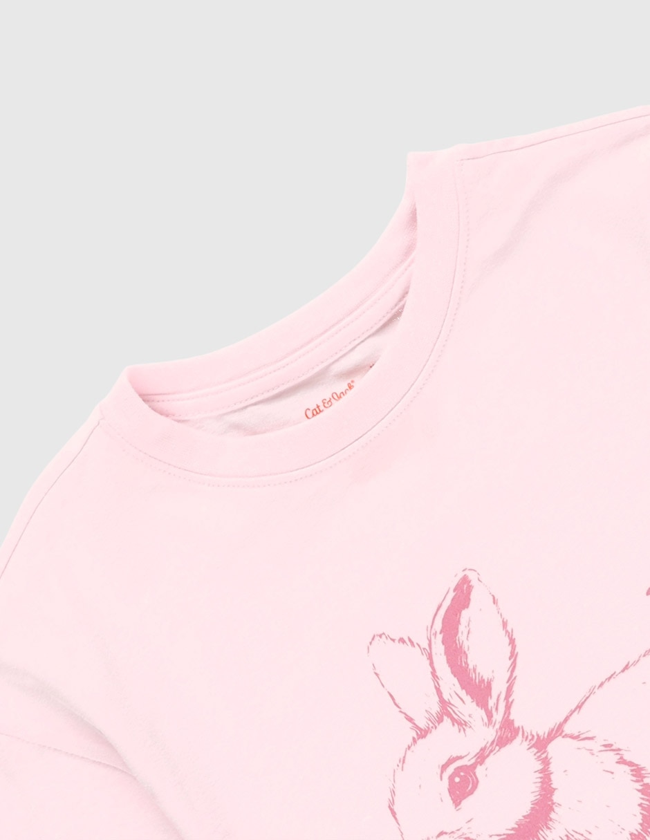 Playera Cat & Jack manga corta para niña