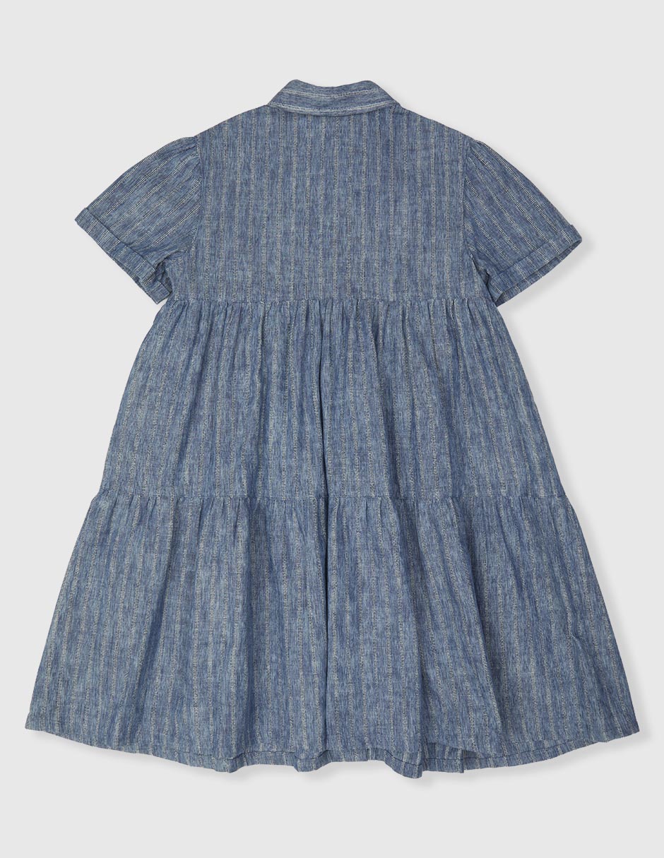 Vestido manga regular para niña