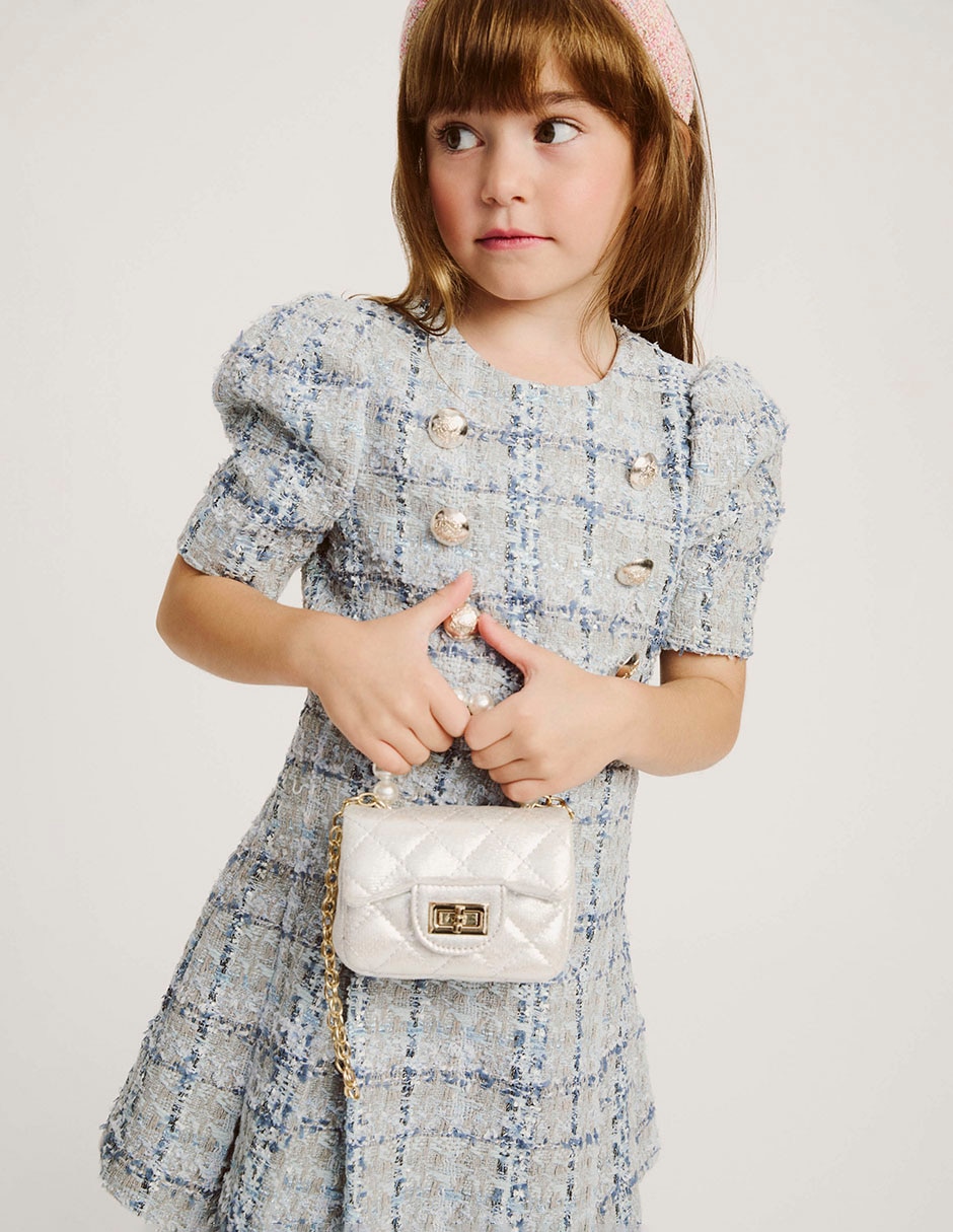 Vestido manga globo para niña 6