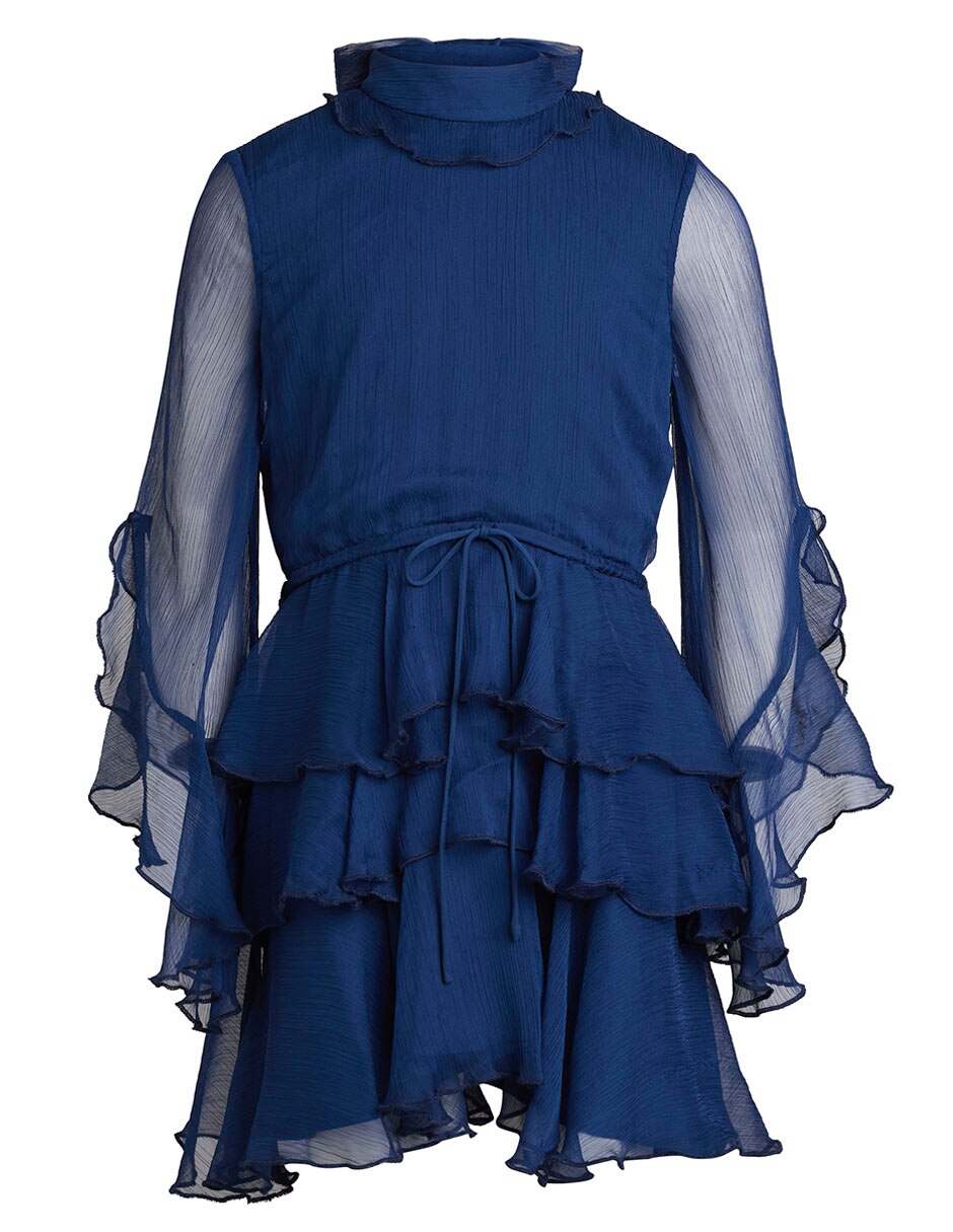 Vestido manga volantes para niña