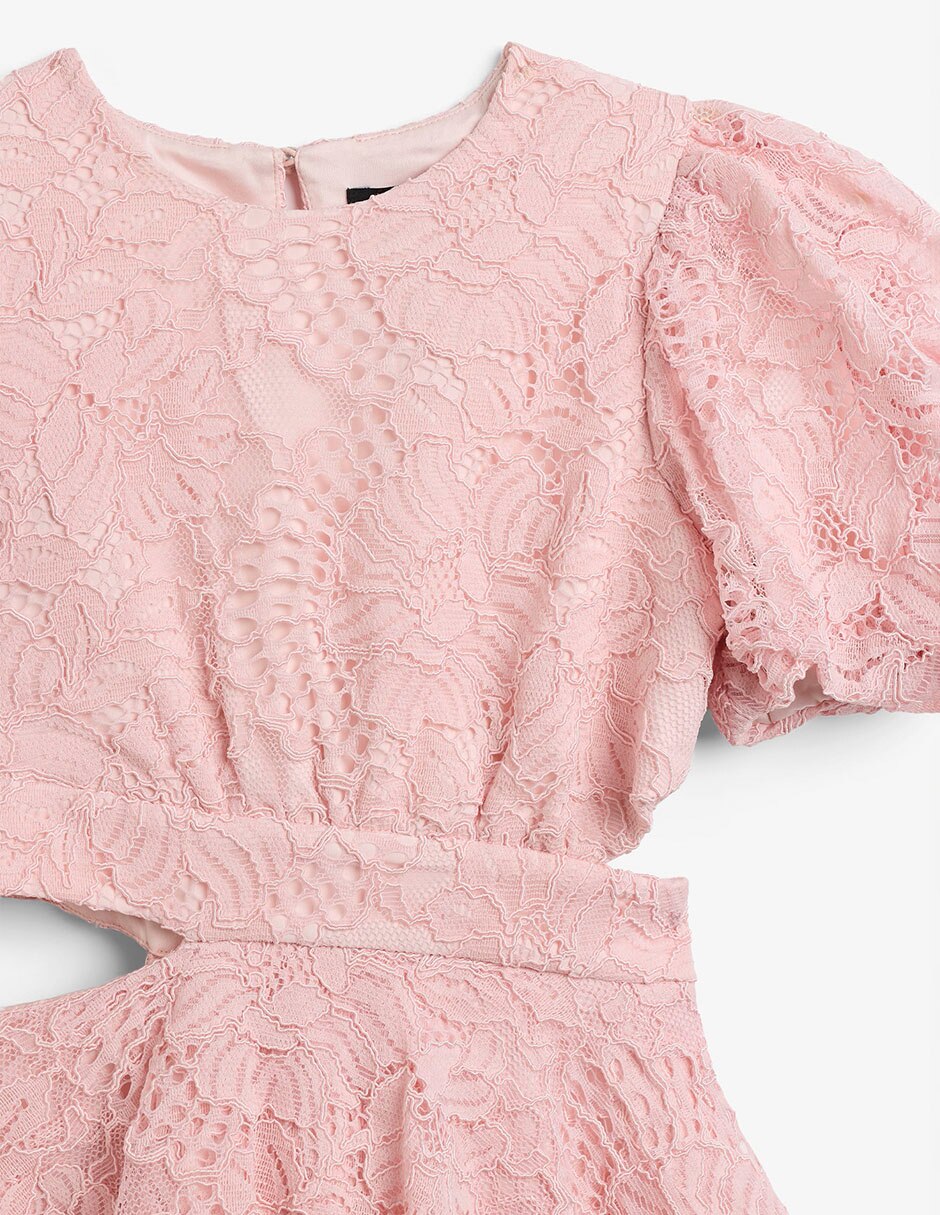 Vestido Lucia Lace manga globo para niña