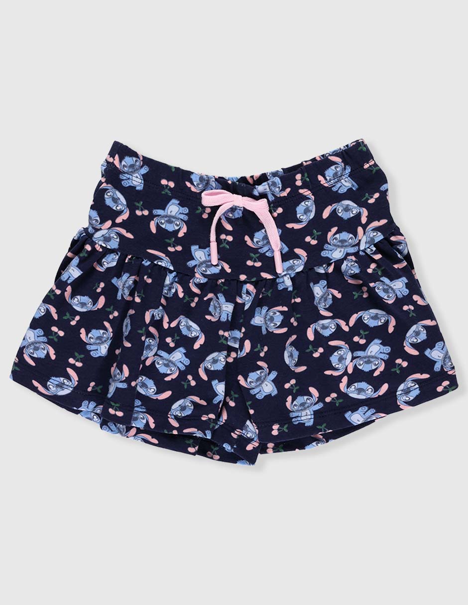 Falda short Disney Stitch para niña