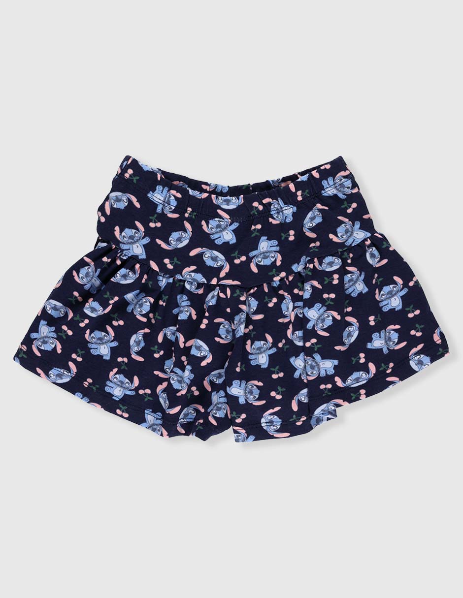 Falda short Disney Stitch para niña