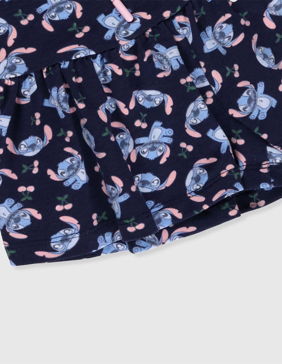 Falda short Disney Stitch para niña