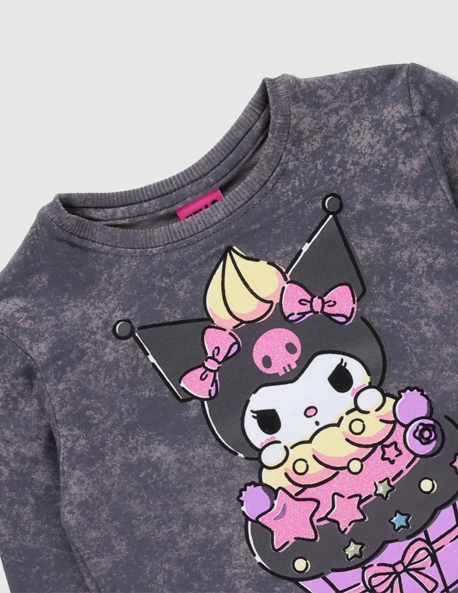 Sudadera Hello Kitty Kuromi para niña