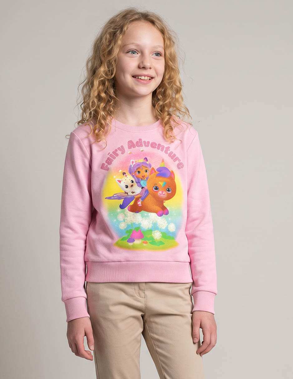 Playera manga regular para niña