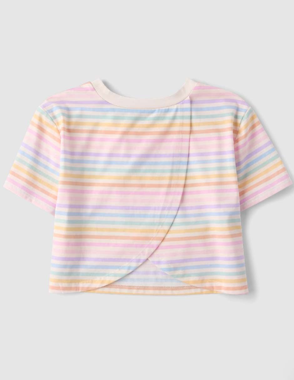 Playera manga regular para niña