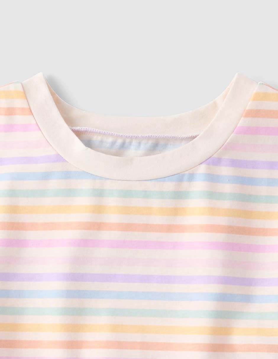 Playera manga regular para niña