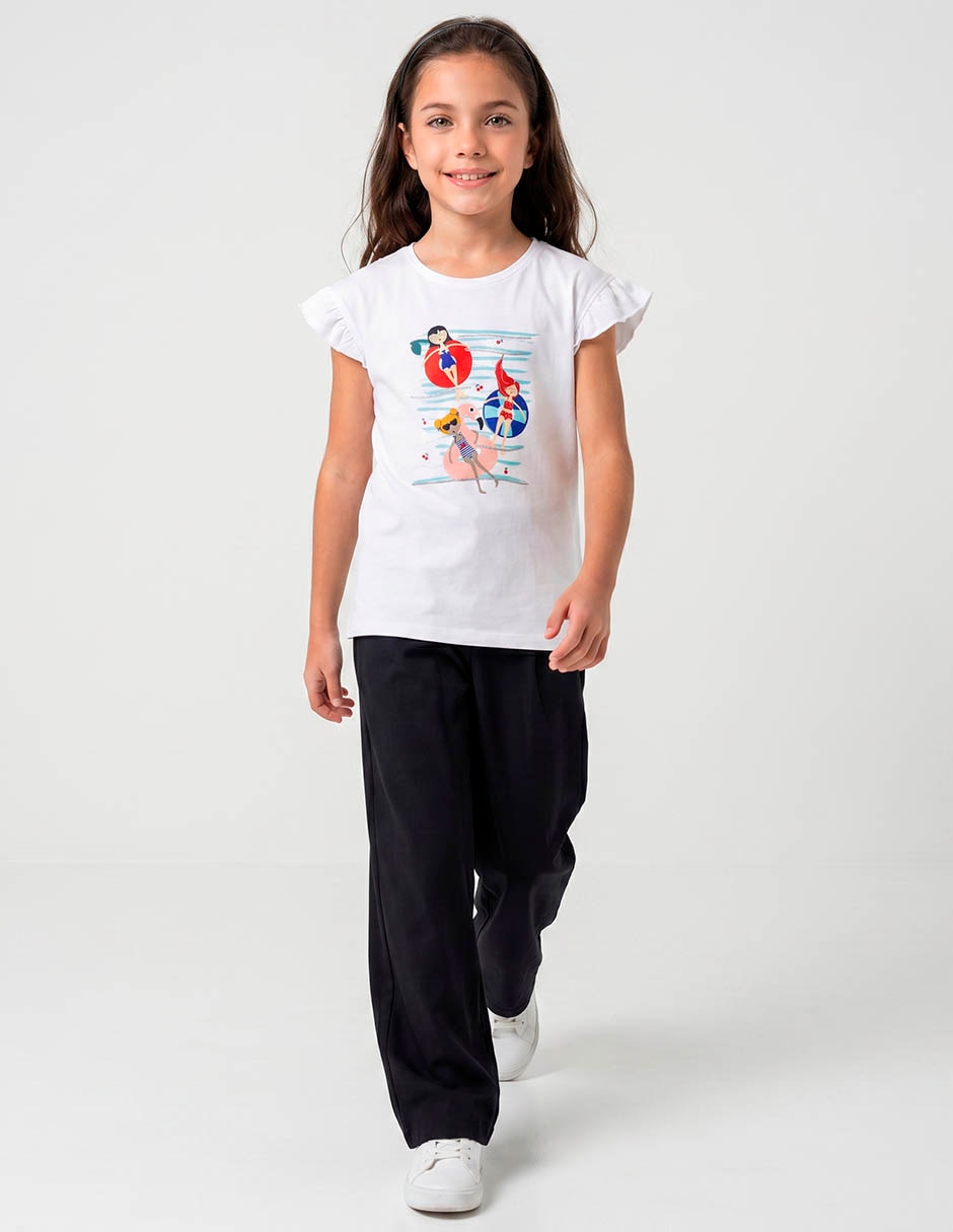 Playera manga corta para niña Playera manga corta para niña