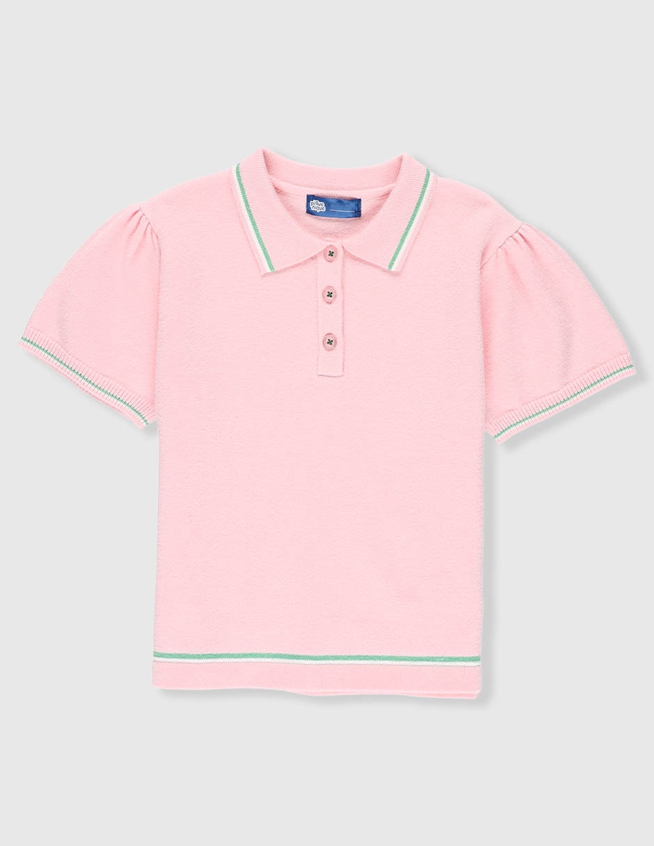 Playera tipo polo Piquenique de algodón para niña