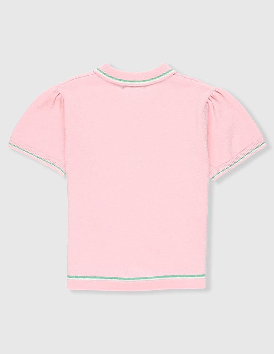 Playera tipo polo Piquenique de algodón para niña