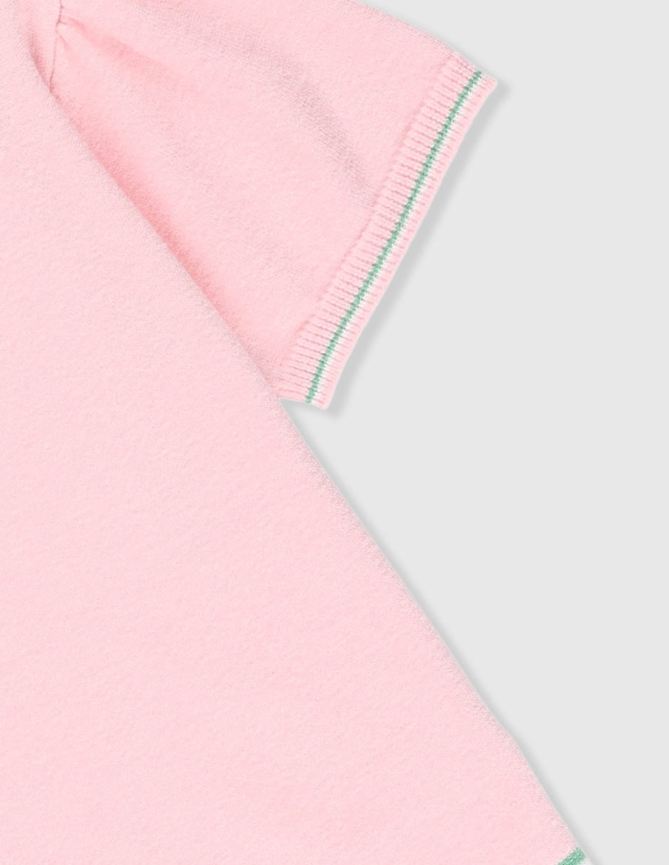 Playera tipo polo Piquenique de algodón para niña