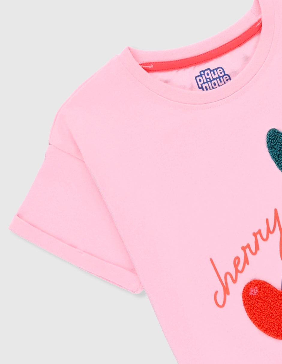 Playera Piquenique manga corta para niña