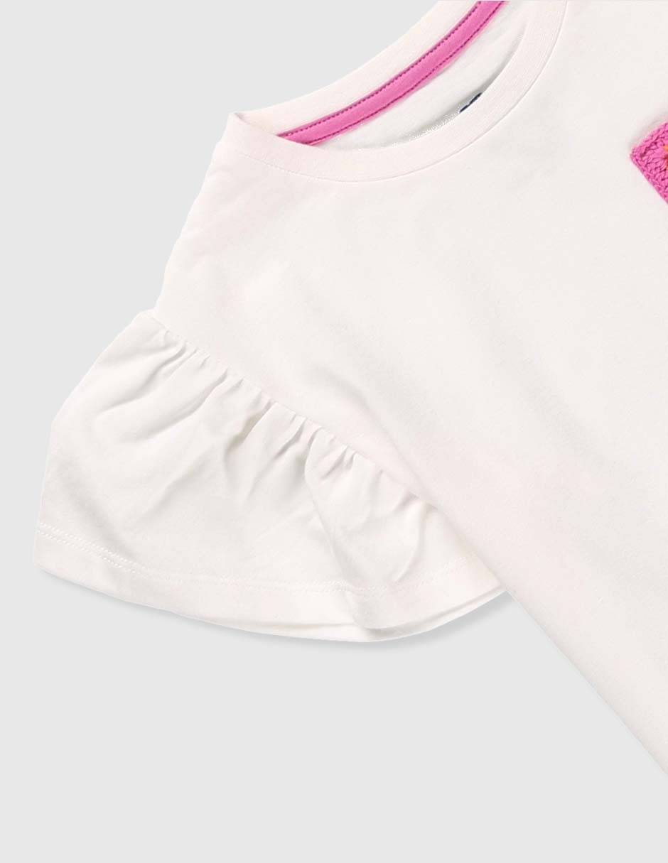 Playera Piquenique manga corta para niña