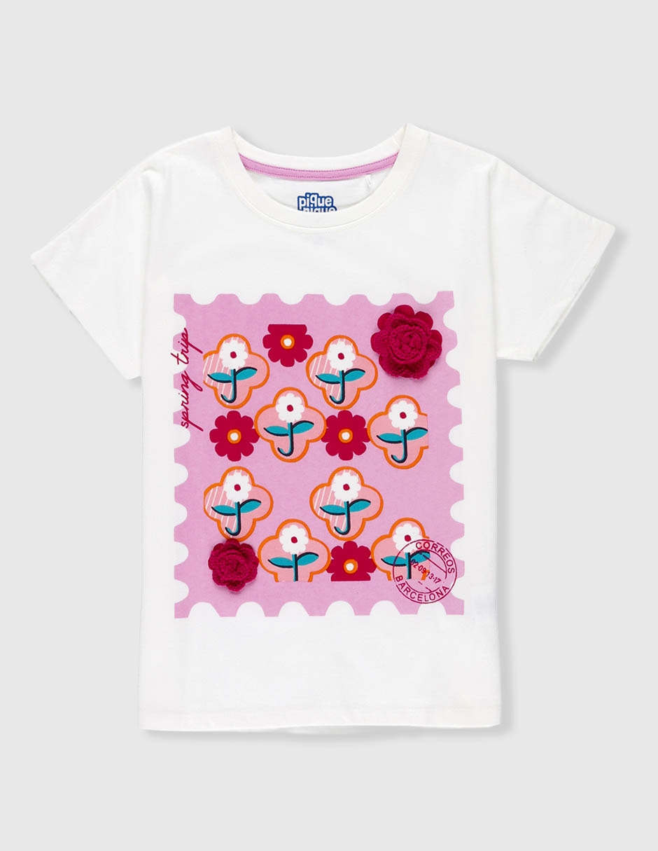 Playera Piquenique manga corta para niña