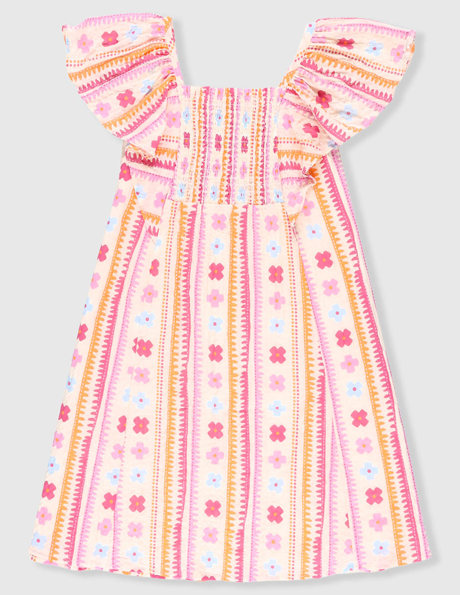 Vestido manga volantes para niña Vestido manga volantes para niña