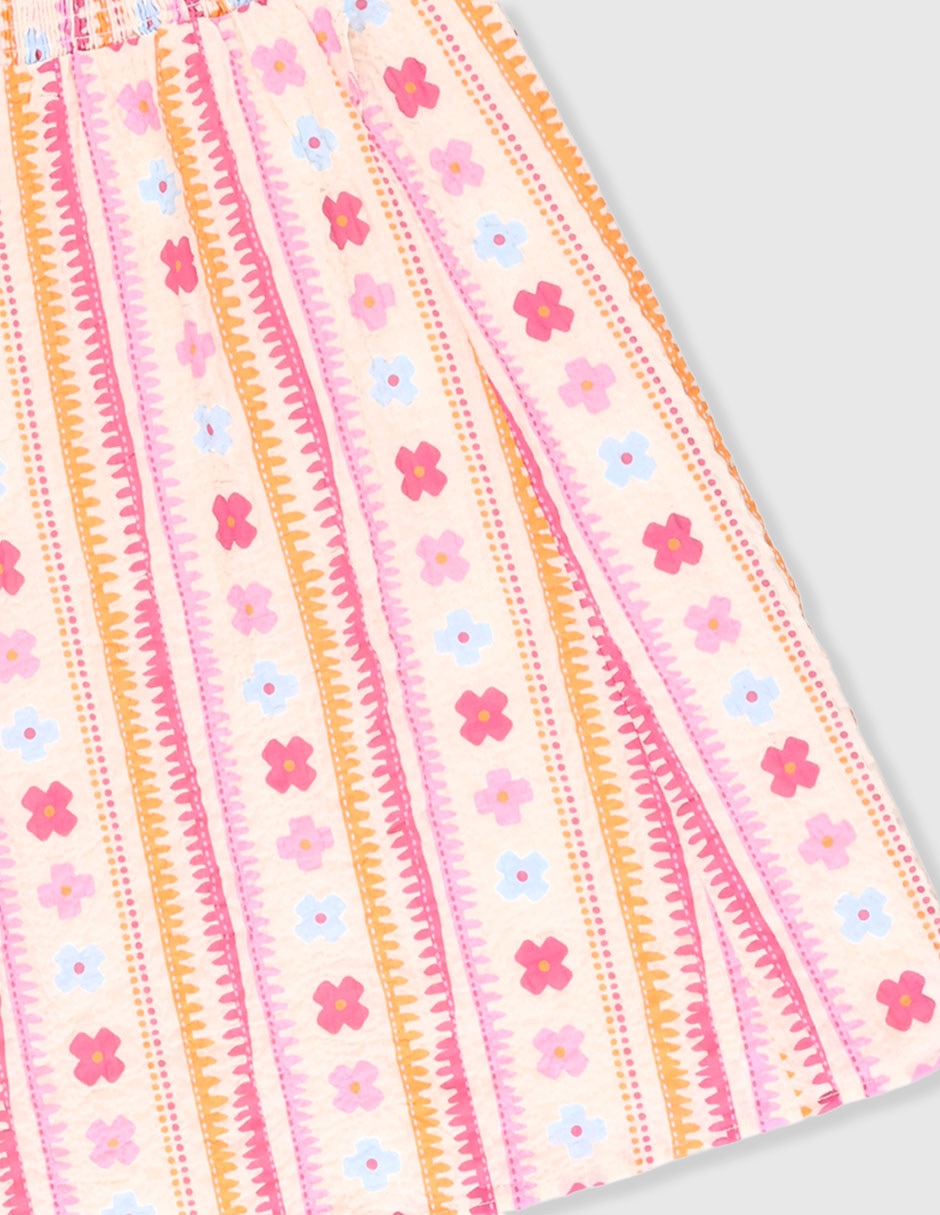 Vestido manga volantes para niña