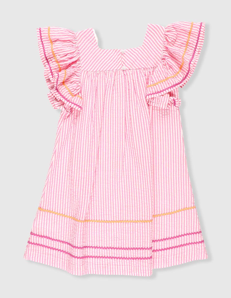 Vestido manga mariposa para niña