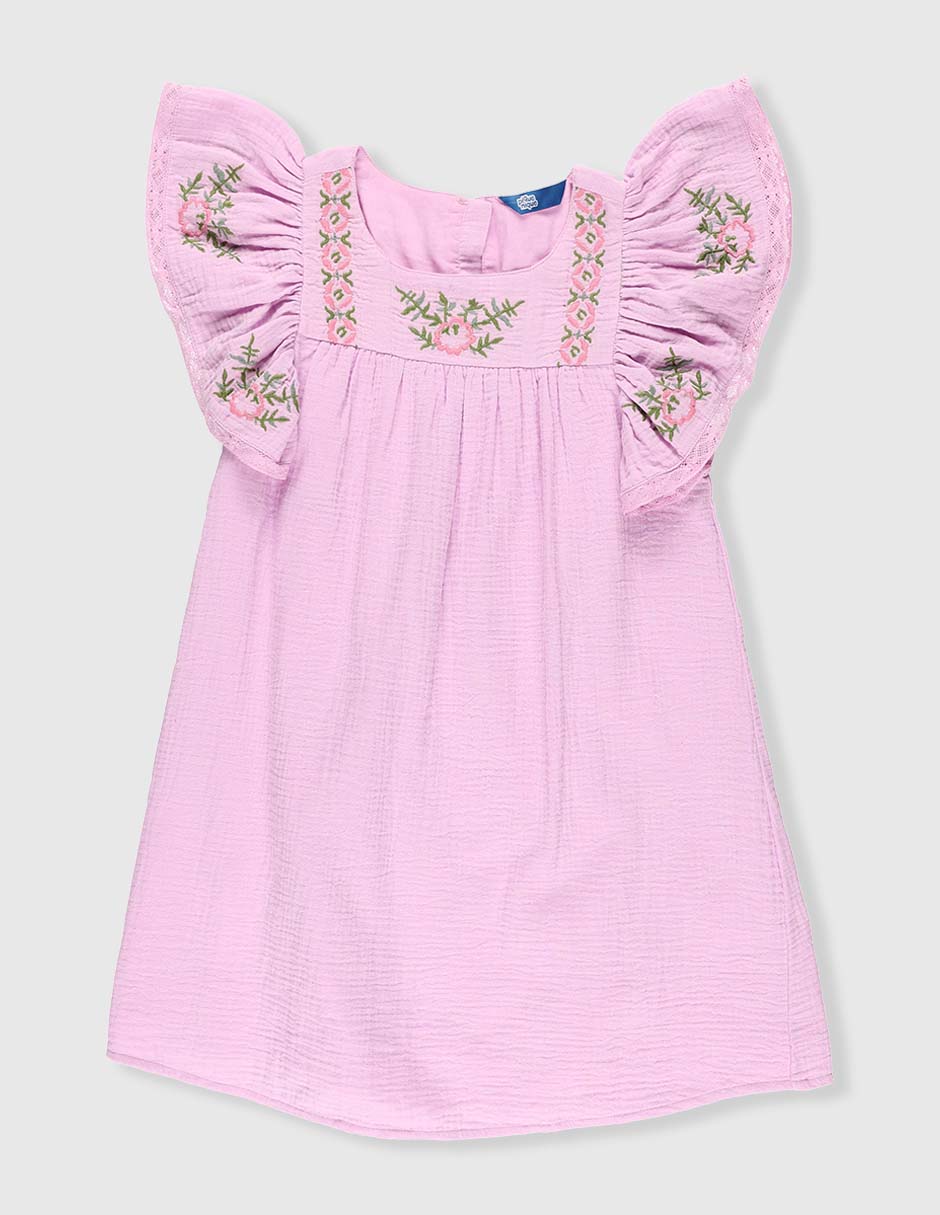 Vestido manga volantes para niña Vestido manga volantes para niña