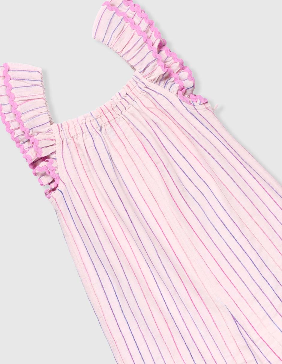 Jumpsuit Piquenique de algodón para niña