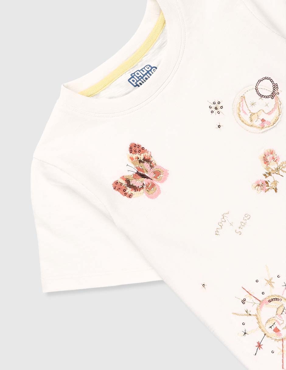 Playera manga corta para niña