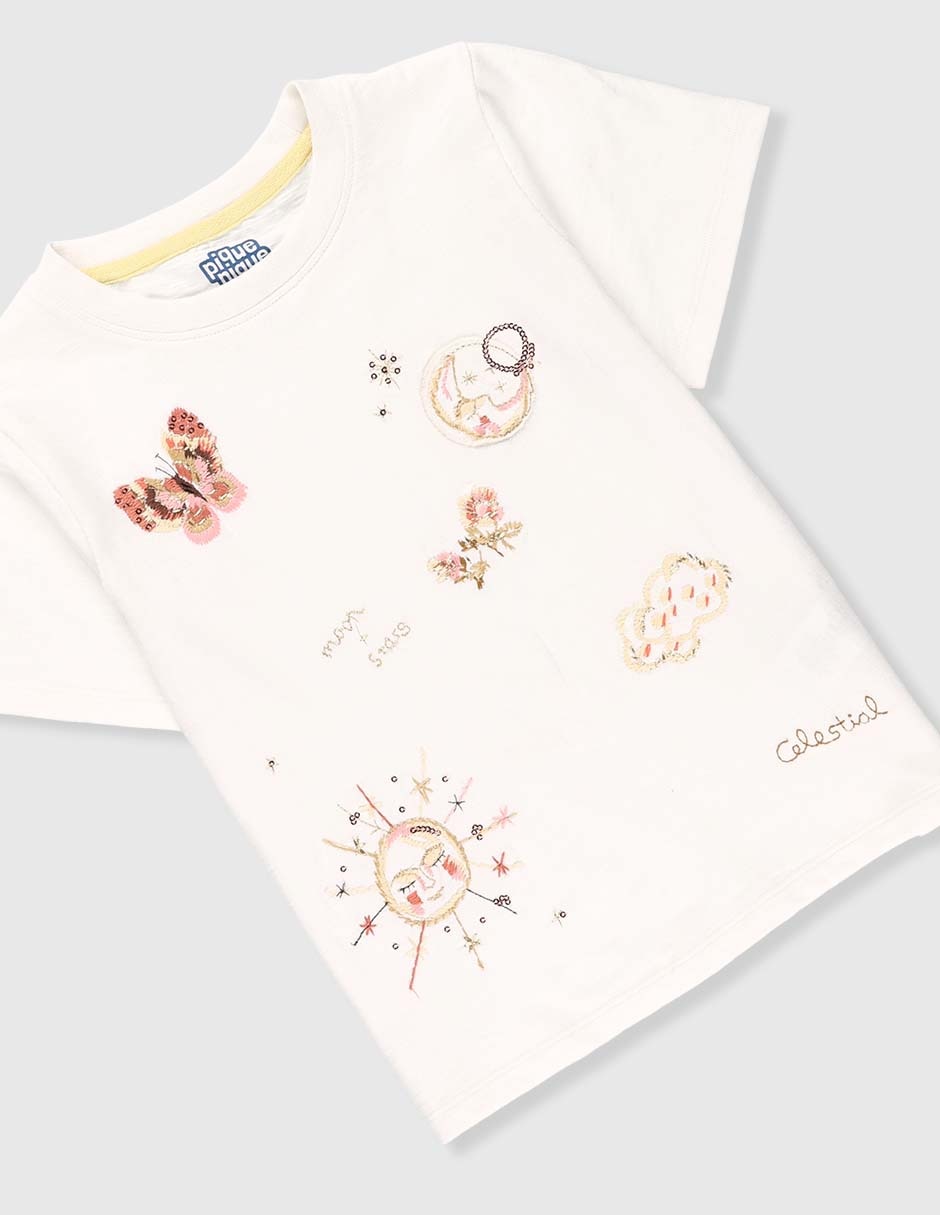 Playera manga corta para niña