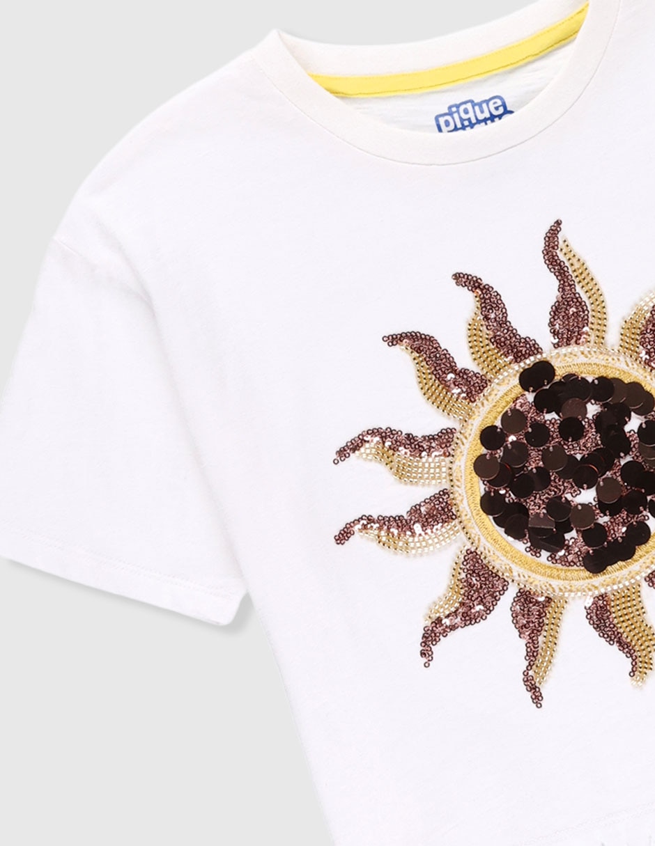 Playera manga corta para niña