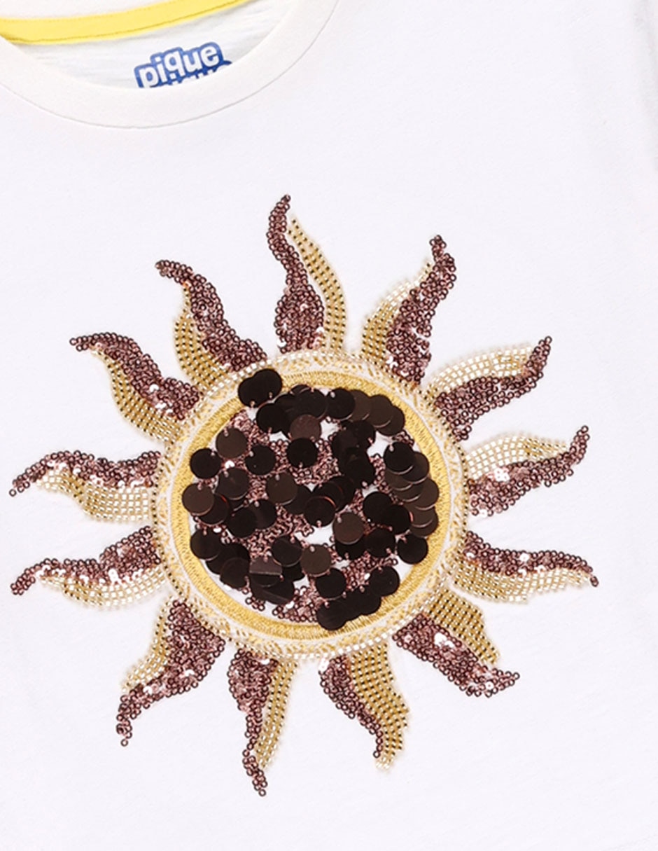 Playera manga corta para niña