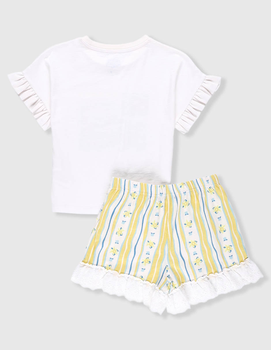 Conjunto casual Piquenique de algodón para niña