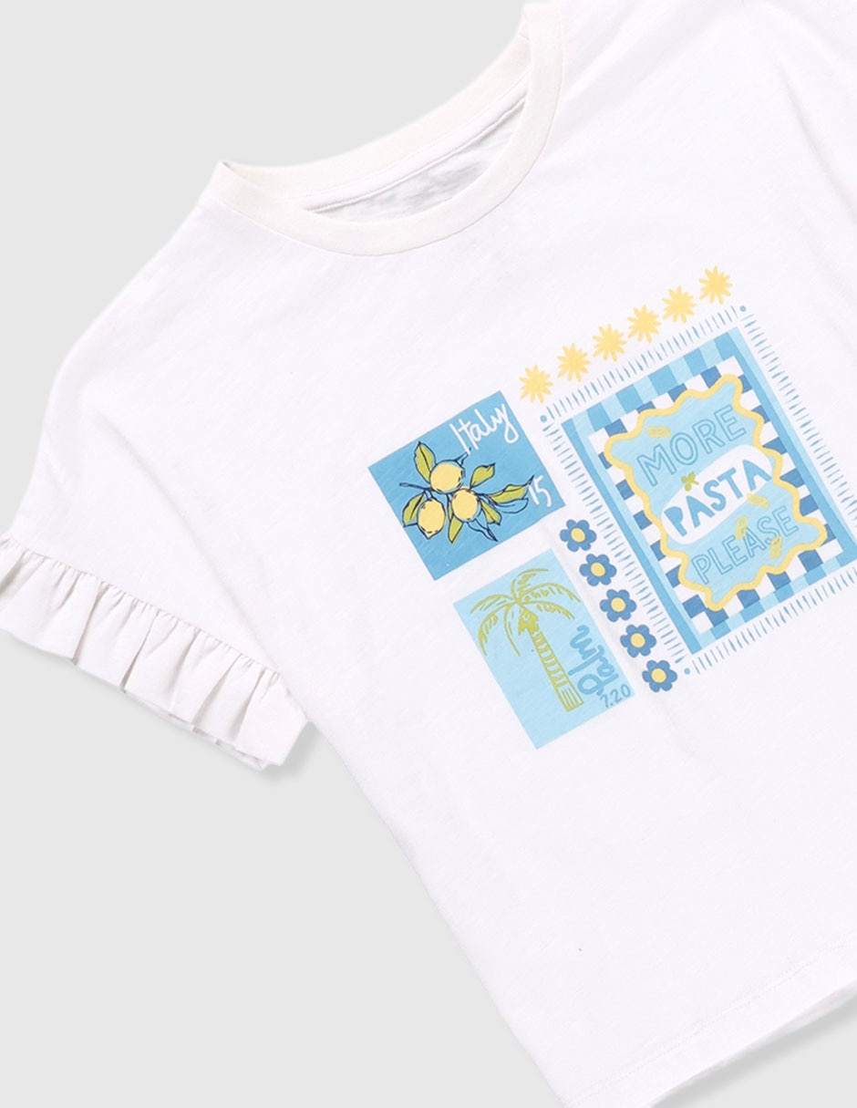 Conjunto casual Piquenique de algodón para niña