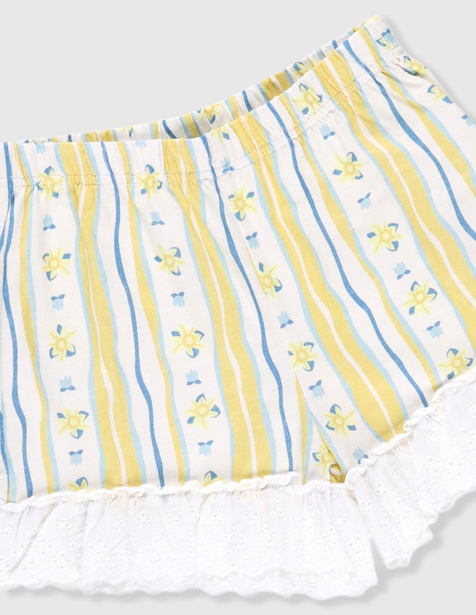 Conjunto casual Piquenique de algodón para niña