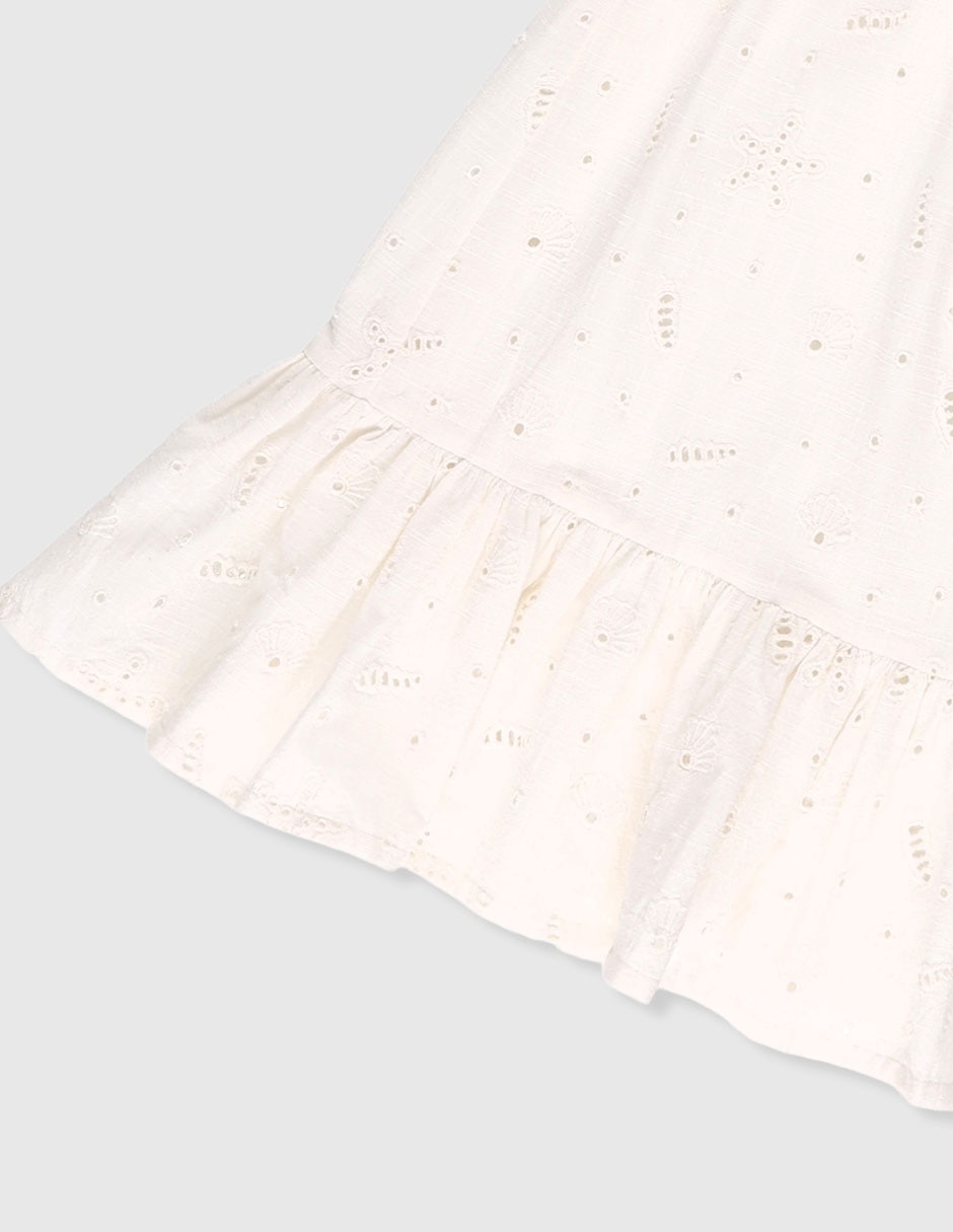 Vestido manga volantes para niña