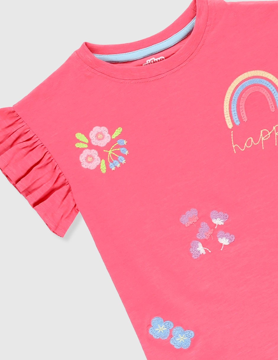 Playera manga corta para niña