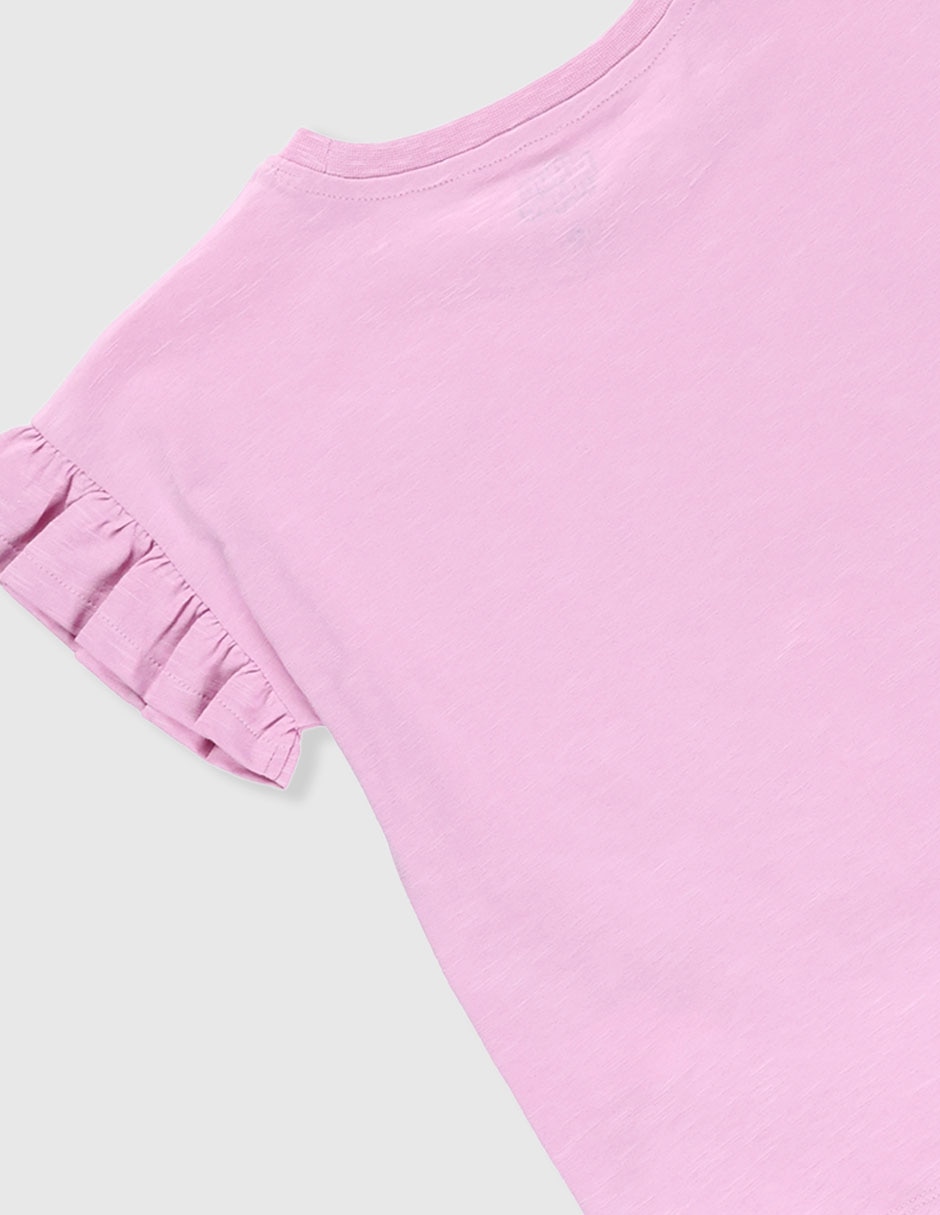 Playera manga corta para niña