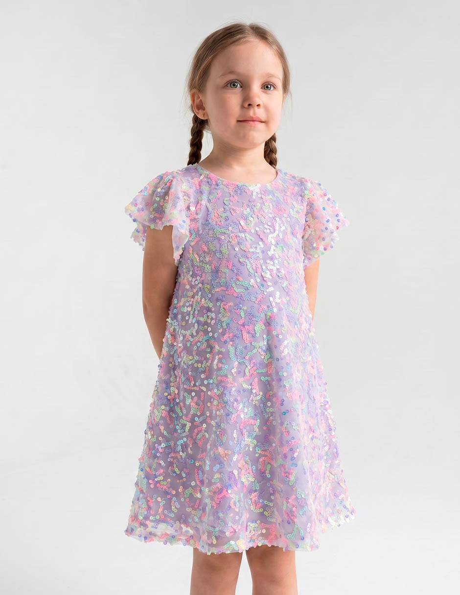 Vestido manga mariposa para niña Vestido manga mariposa para niña