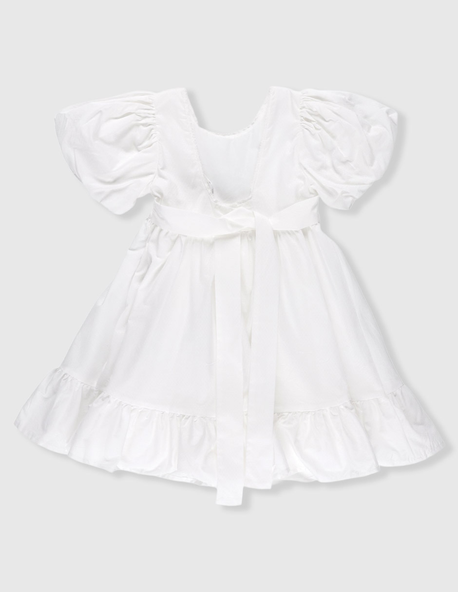Vestido manga globo para niña 2