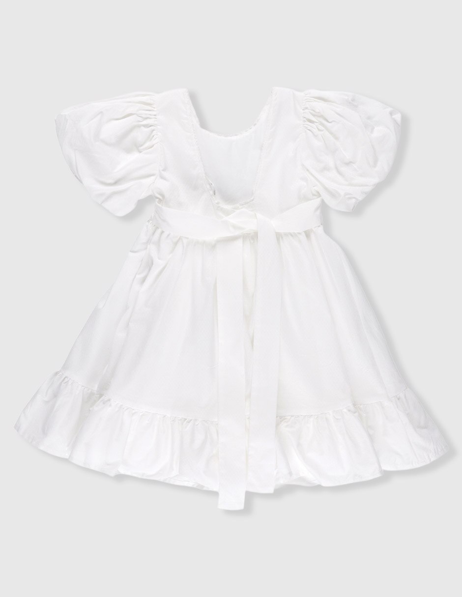 Vestido manga globo para niña 3