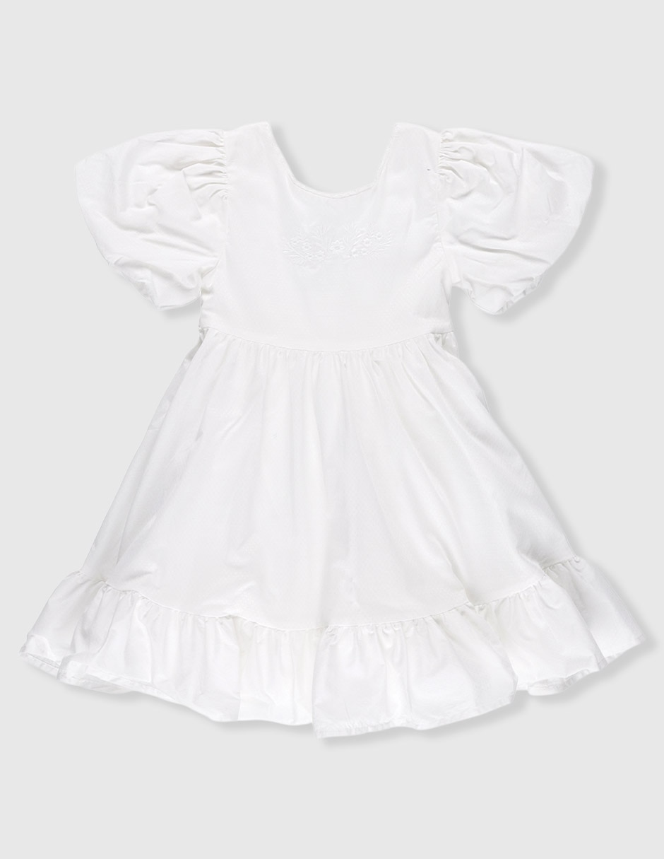 Vestido manga globo para niña Vestido manga globo para niña