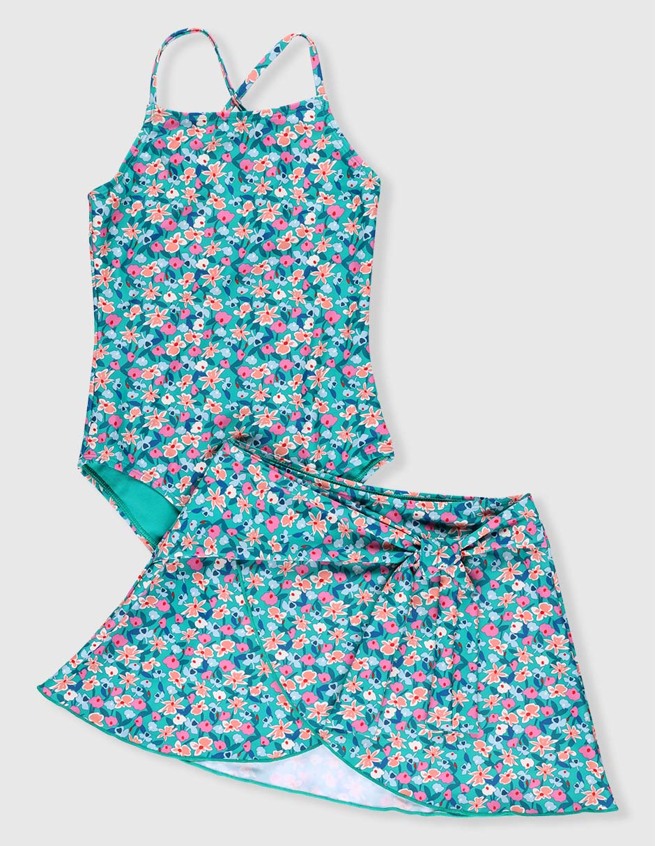 Traje de baño completo para niña Traje de baño completo para niña
